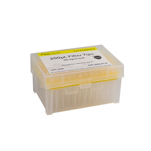 Pipet tips, 200ul, tip rack